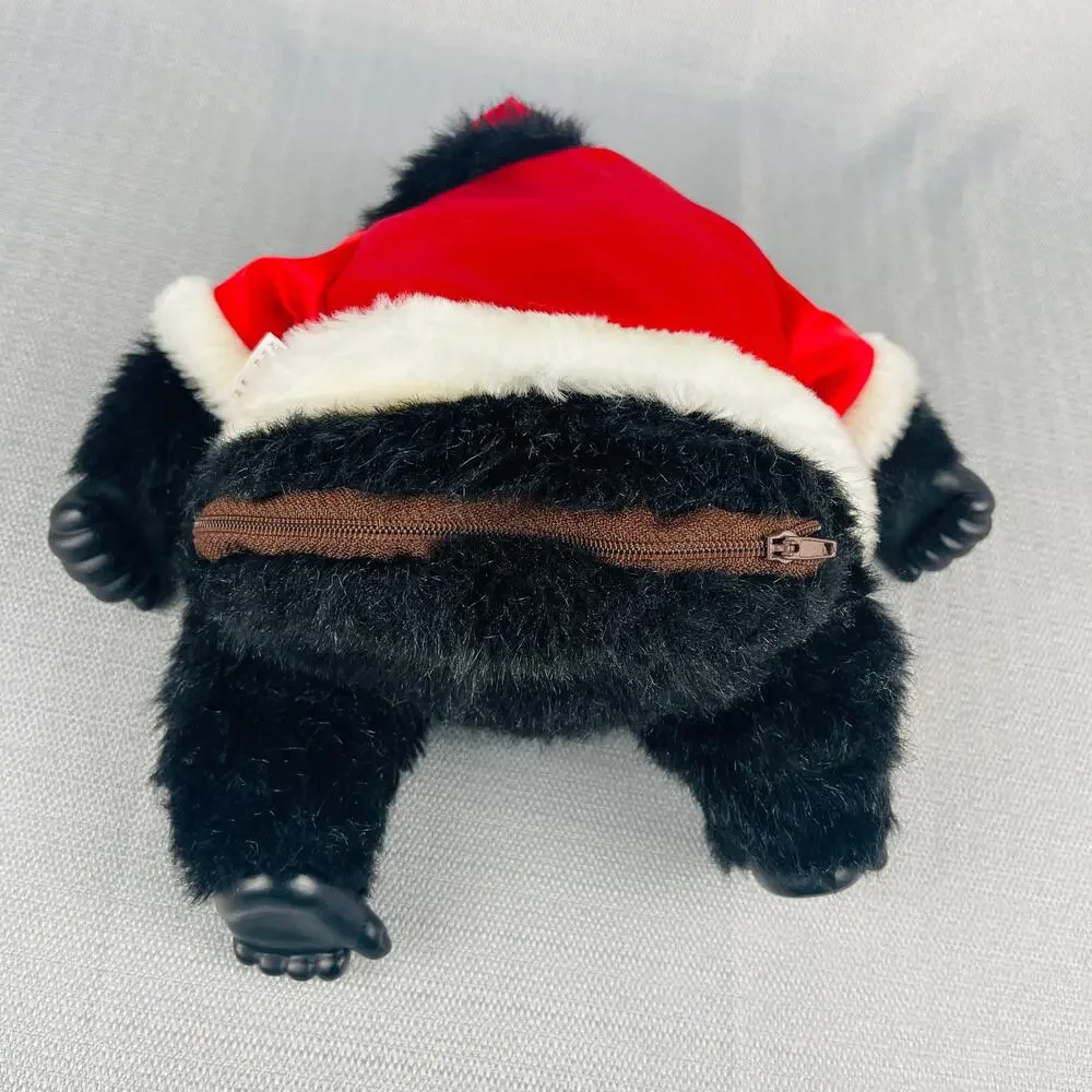 Creations T.L.TOYS Animated Santa Gorilla 1998 7 1/2” Seated